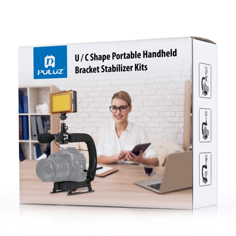 Estabilizador de soporte DV portátil con forma de PULUZ U/C para todas las cámaras SLR y cámaras DV domésticas, C-Shaped Bracket(AE), C-Shaped Bracket