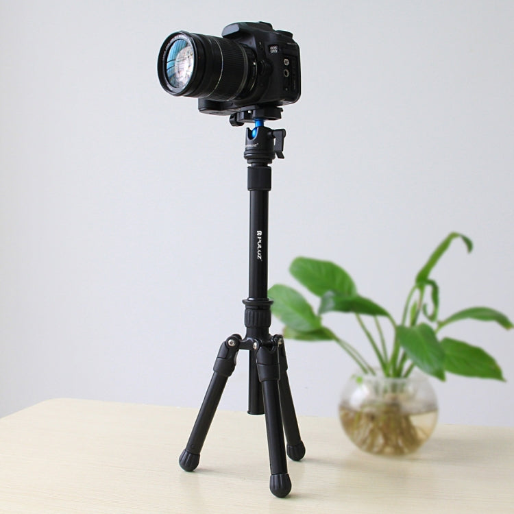 Varilla de extensión monopié de montaje en trípode ajustable de mano de metal PULUZ para cámaras DSLR y SLR, Adjustable Tripod