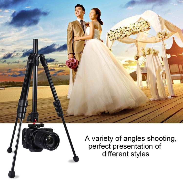 PULUZ Soporte de trípode de metal con patas plegables de 4 secciones con rótula de bola de 360 grados para cámara DSLR y digital, altura ajustable: 42-130 cm, Adjustable Height: 42-130cm