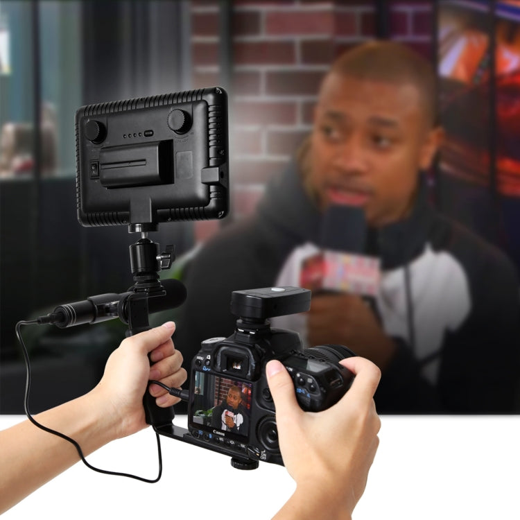 Micrófono de escopeta de vídeo condensador para entrevista profesional PULUZ con cable de audio de 3,5 mm para videocámara DSLR y DV, Microphone