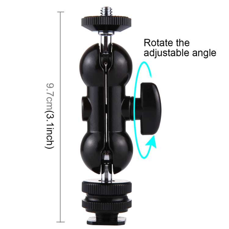 PULUZ Flash Zapata giratoria cabeza de bola 1/4 pulgadas trípode tornillo brazo mágico con bloqueo, Magic Arm