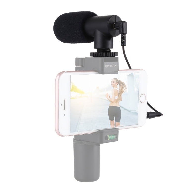 PULUZ Micrófono de entrevista profesional para grabación de audio estéreo de 3,5 mm Vlogging para videocámaras DSLR y DV, teléfonos inteligentes, Mini Microphone(AE), Mini Microphone