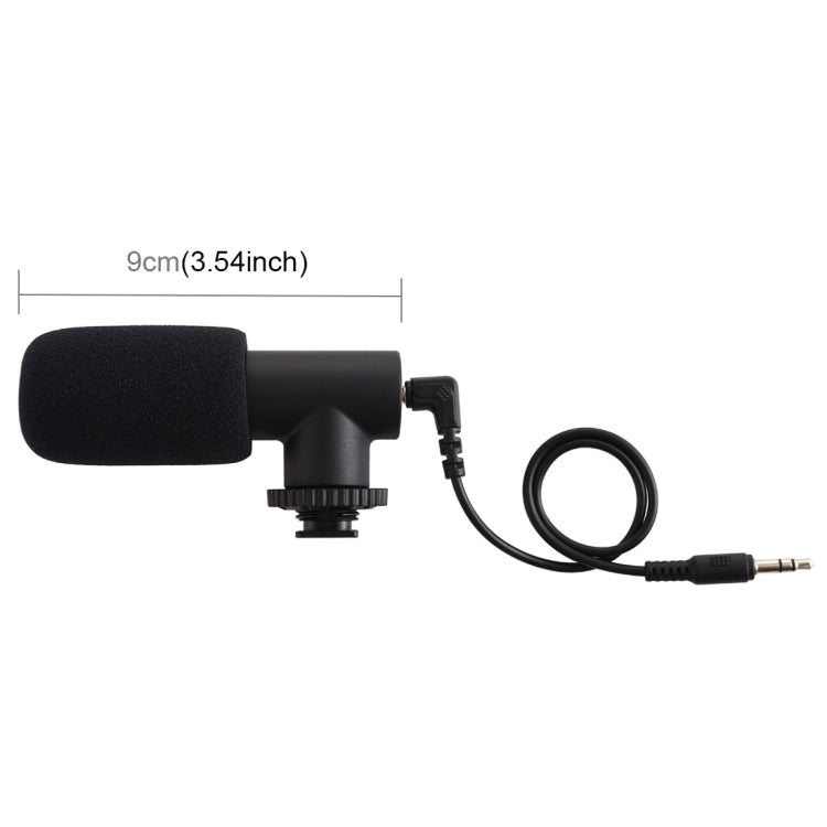PULUZ Micrófono de entrevista profesional para grabación de audio estéreo de 3,5 mm Vlogging para videocámaras DSLR y DV, teléfonos inteligentes, Mini Microphone(AE), Mini Microphone