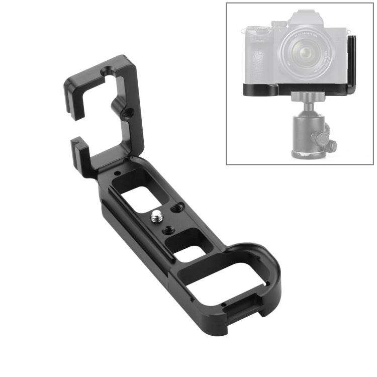 PULUZ Soporte de placa L de liberación rápida de disparo vertical de 1/4 de pulgada para Sony A7R / A7 / A7S, For Sony A7R (Black), For Sony A7R (Red)