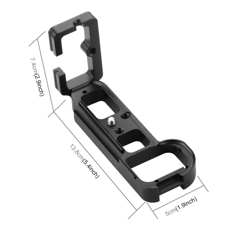 PULUZ Soporte de placa L de liberación rápida de disparo vertical de 1/4 de pulgada para Sony A7R / A7 / A7S, For Sony A7R (Black), For Sony A7R (Red)