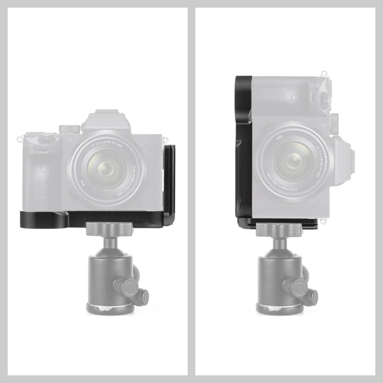 PULUZ Soporte de placa L de liberación rápida de disparo vertical de 1/4 de pulgada para Sony A7R / A7 / A7S, For Sony A7R (Black), For Sony A7R (Red)