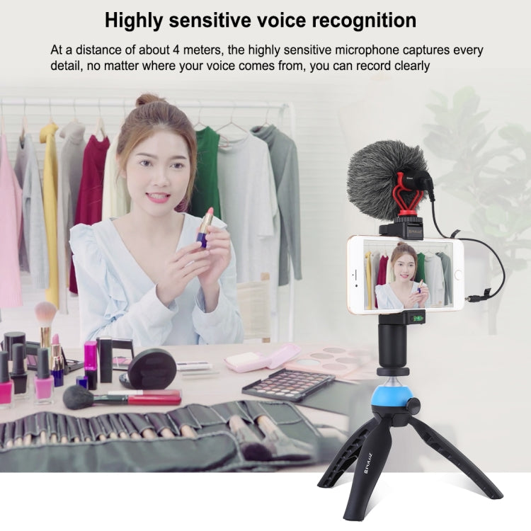 Micrófono de escopeta de vídeo condensador para entrevista profesional PULUZ con cable de audio de 3,5 mm para videocámara DSLR y DV, Shotgun Microphone