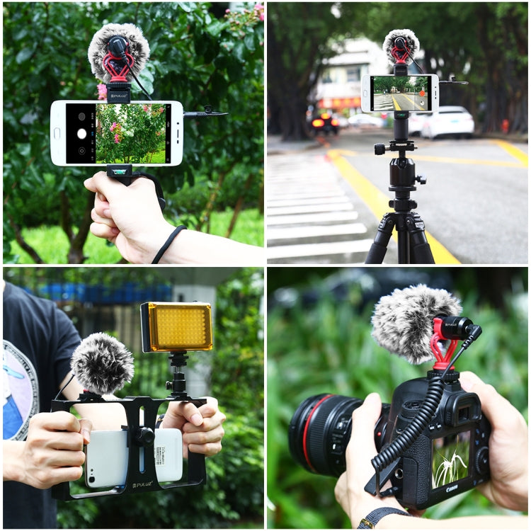 Micrófono de escopeta de vídeo condensador para entrevista profesional PULUZ con cable de audio de 3,5 mm para videocámara DSLR y DV, Shotgun Microphone