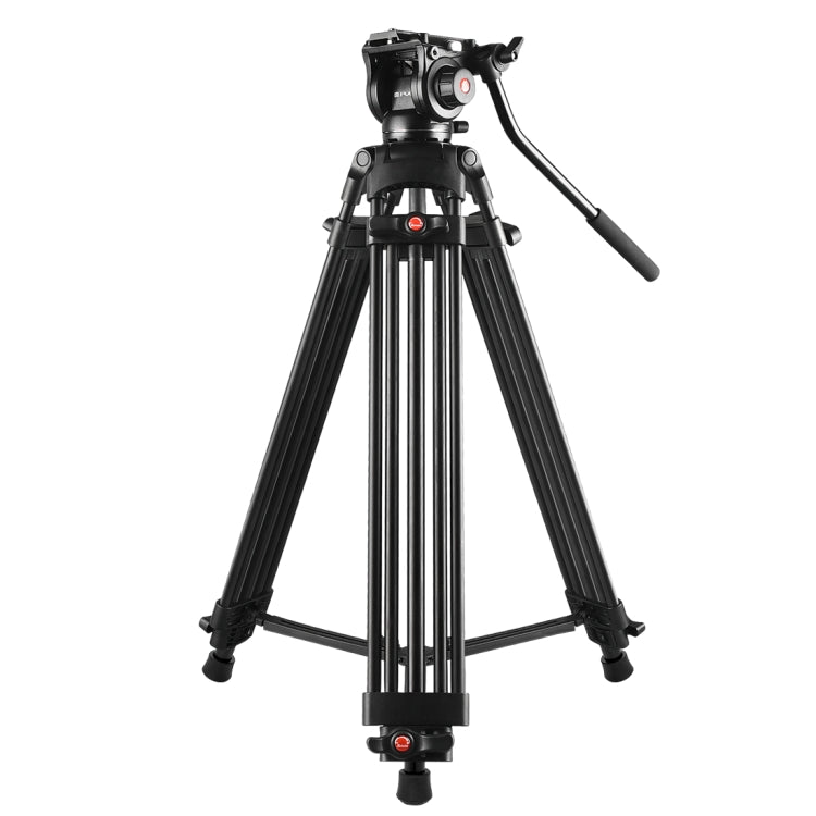 Trípode de aleación de aluminio para videocámara profesional PULUZ de alta resistencia con cabezal de arrastre fluido para cámara DSLR / SLR, altura ajustable: 80-160 cm, 80-160cm Tripod