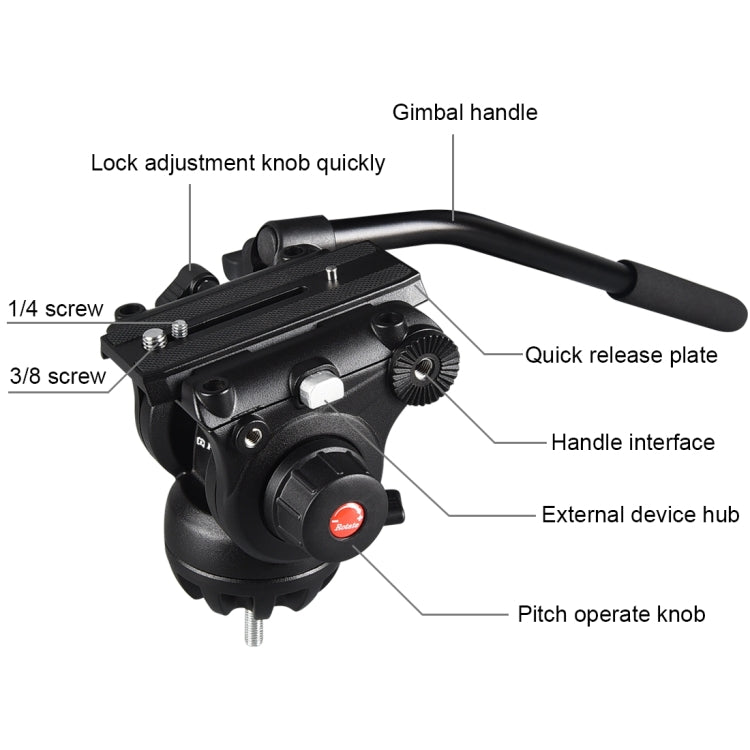 Trípode de aleación de aluminio para videocámara profesional PULUZ de alta resistencia con cabezal de arrastre fluido para cámara DSLR / SLR, altura ajustable: 80-160 cm, 80-160cm Tripod