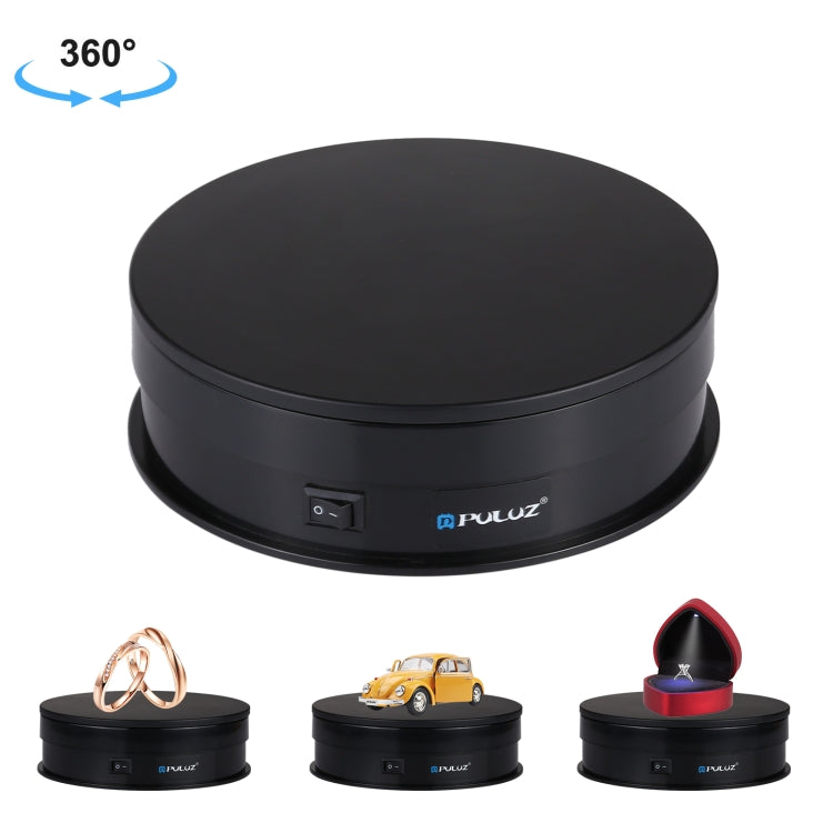 PULUZ-plato giratorio eléctrico USB de 15cm, soporte de exhibición, accesorios de grabación de vídeo, plato giratorio para fotografía, carga de 1-5kg, 15cm Load 1-5kg Black, 15cm Load 1-5kg White