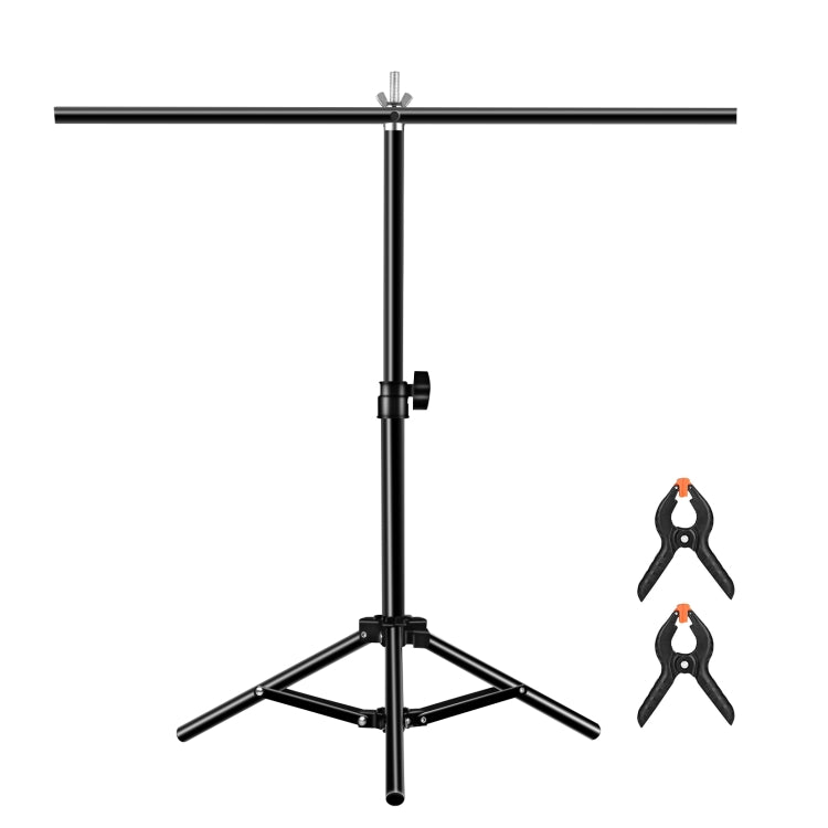 Soporte de fondo para estudio fotográfico en forma de T de 67cm, soporte de barra transversal con Clips, sin telón de fondo, Backdrop Stand