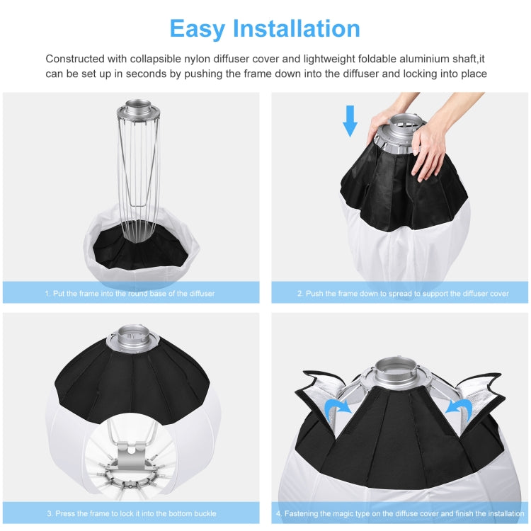PULUZ 65cm Linterna plegable Softbox SpeedLite Flash Light Difusor plegable, 65cm Softbox