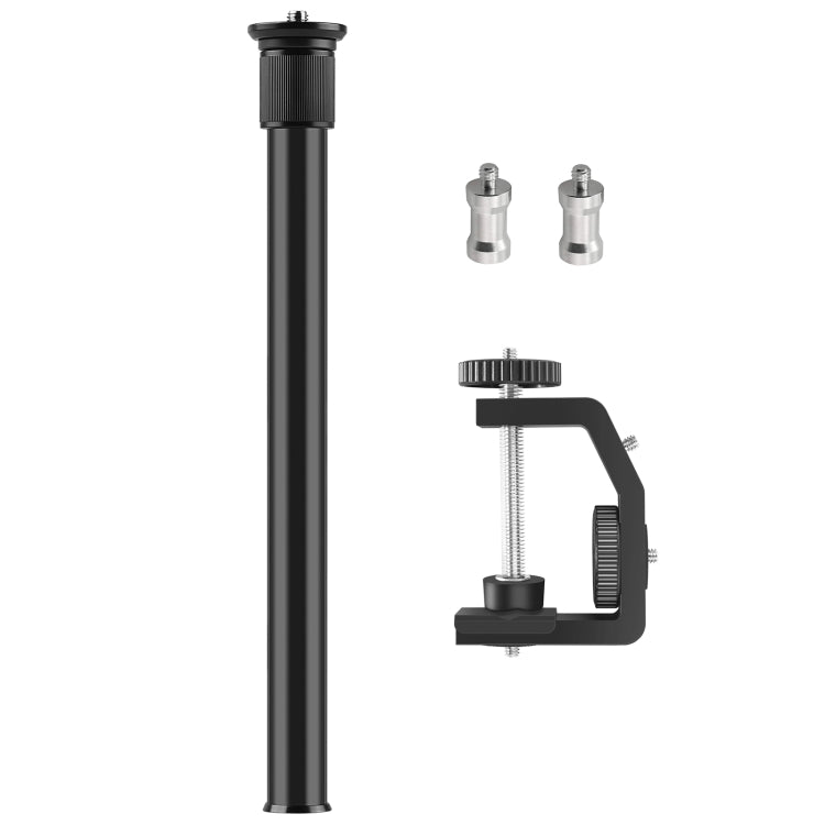 Kits de soporte para monopié de varilla de eje central de extensión de soporte de luz con montaje de abrazadera PULUZ C, longitud de la varilla: 33-60 cm, C Clamp Extension Rod
