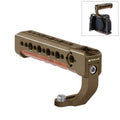 Mango superior de madera para cámara PULUZ con soporte de zapata fría para estabilizador de jaula de cámara sin espejo, For Mirrorless Camera Handle