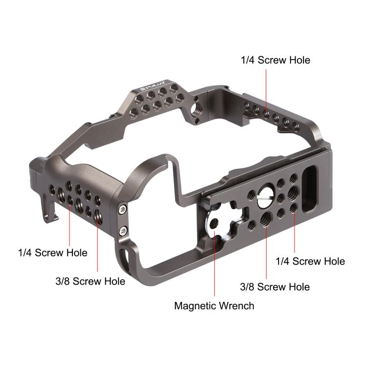 Estabilizador de jaula para cámara de vídeo PULUZ para Canon EOS R5 / R5C / EOS R6 / R6 II, sin mango, For Canon EOS R5 Cage