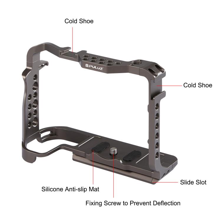 Estabilizador de jaula para cámara de vídeo PULUZ para Canon EOS R5 / R5C / EOS R6 / R6 II, sin mango, For Canon EOS R5 Cage