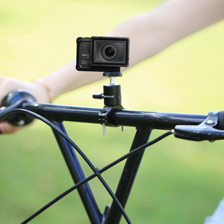 Soporte adaptador de cabeza esférica para trípode con manillar de aluminio para bicicleta PULUZ para GoPro HERO10 Black / HERO9 Black / HERO8 Black /7/6/5/5 Session /4 Session /4/3+ /3/2/1, DJI Osmo Action, Xiaoyi y otrosCámaras de acción              ...