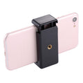 Abrazadera para teléfono con montaje en trípode PULUZ Selfie Sticks con orificio para tornillo de 1/4 de pulgada para iPhone, Samsung, HTC, Sony, LG y otros teléfonos inteligentes, Sticks Tripod Clamp