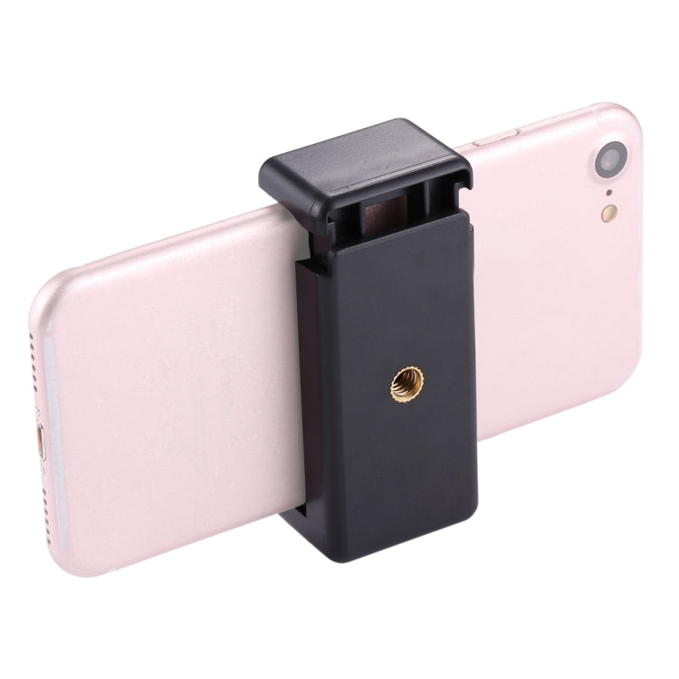 Abrazadera para teléfono con montaje en trípode PULUZ Selfie Sticks con orificio para tornillo de 1/4 de pulgada para iPhone, Samsung, HTC, Sony, LG y otros teléfonos inteligentes, Sticks Tripod Clamp