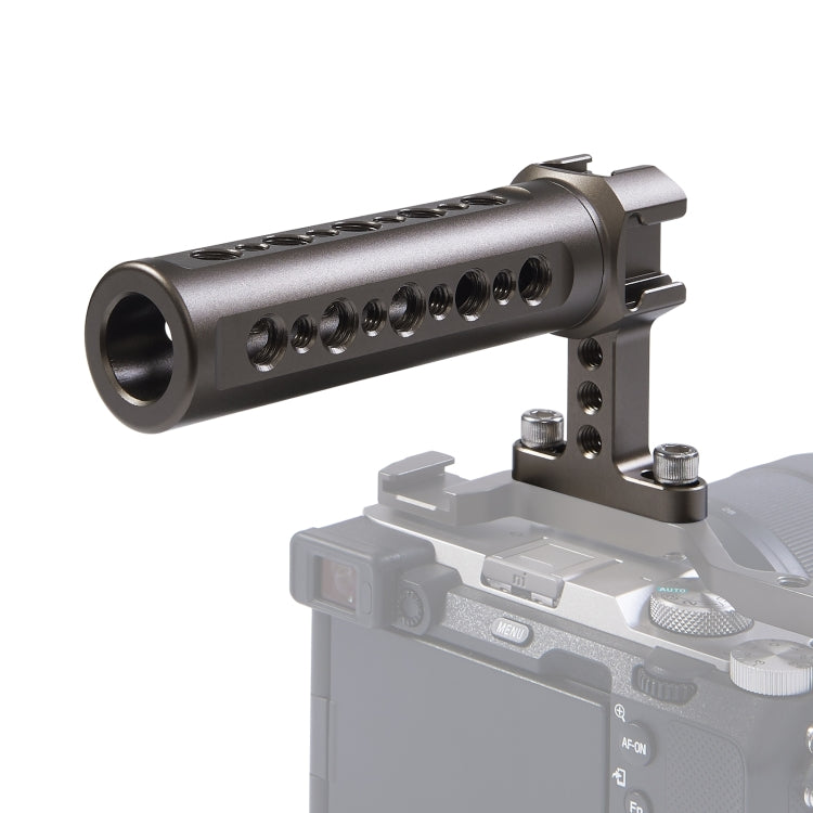 Mango superior del estabilizador de vídeo portátil PULUZ con soporte de 3 zapatas frías para jaula de cámara, For Camera Cage Top Handle