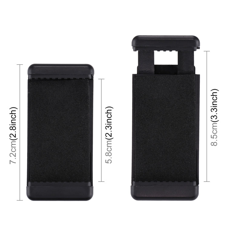 Abrazadera para teléfono con montaje en trípode PULUZ Selfie Sticks con orificio para tornillo de 1/4 de pulgada para iPhone, Samsung, HTC, Sony, LG y otros teléfonos inteligentes, Sticks Tripod Clamp