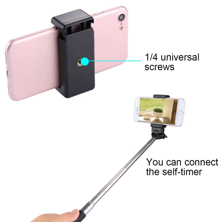 Abrazadera para teléfono con montaje en trípode PULUZ Selfie Sticks con orificio para tornillo de 1/4 de pulgada para iPhone, Samsung, HTC, Sony, LG y otros teléfonos inteligentes, Sticks Tripod Clamp