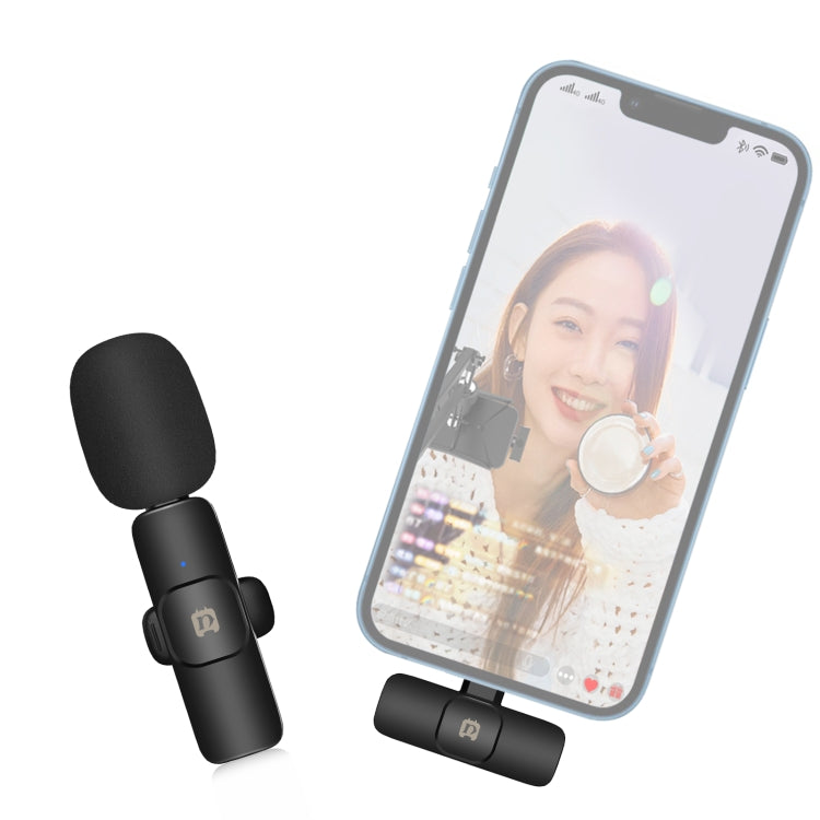 Micrófono inalámbrico de reverberación con reducción de ruido Lavalier PULUZ para dispositivo de 8 pines, compatible con carga de teléfono, 8 Pin Wireless Microphone