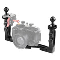 Estabilizador de bandeja de aleación de aluminio con dos asas PULUZ para carcasas de cámaras subacuáticas, Light Aluminium Tray Stabilizer(Red), Light Aluminium Tray Stabilizer(Black)