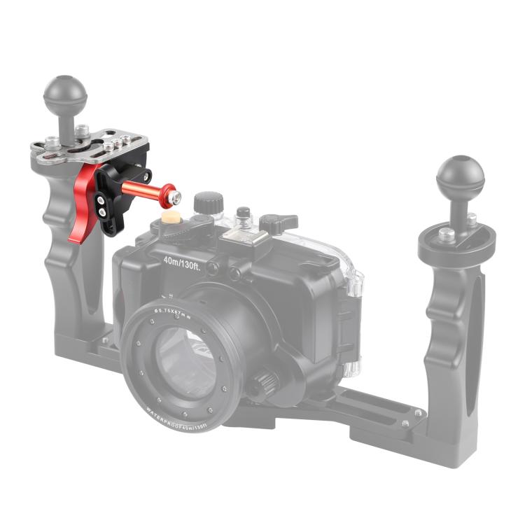 PULUZ Disparador Disparador Extensión Adaptador Palanca Montaje para Sistema de Brazo Subacuático, Trigger 2(Red)