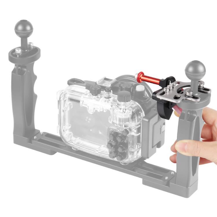 PULUZ Disparador Disparador Extensión Adaptador Palanca Montaje para Sistema de Brazo Subacuático, Trigger 2(Red)