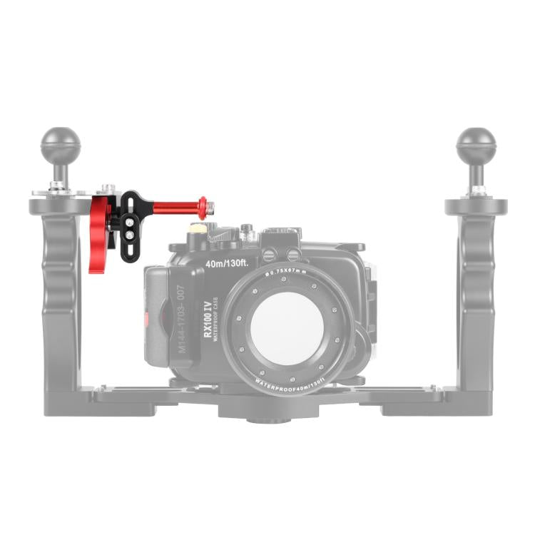 PULUZ Disparador Disparador Extensión Adaptador Palanca Montaje para Sistema de Brazo Subacuático, Trigger 2(Red)