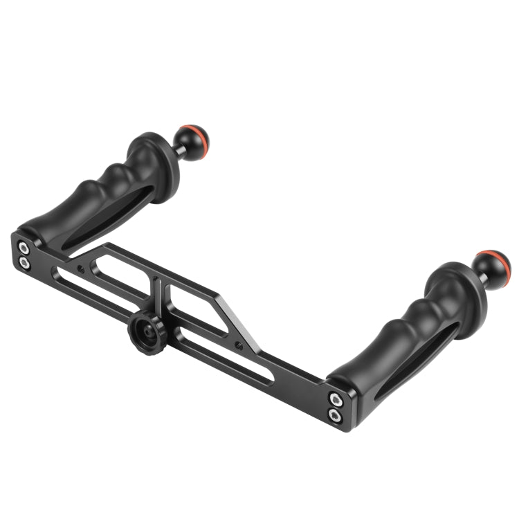 Estabilizador de bandeja de aleación de aluminio con dos asas PULUZ para carcasas de cámaras subacuáticas, B Type Alloy Tray Stabilizer(Black)