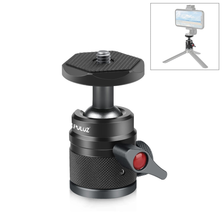 Adaptador de rótula de bola de trípode de aleación de aluminio panorámico PULUZ 360 con bloqueo de perilla, 360 Panorama