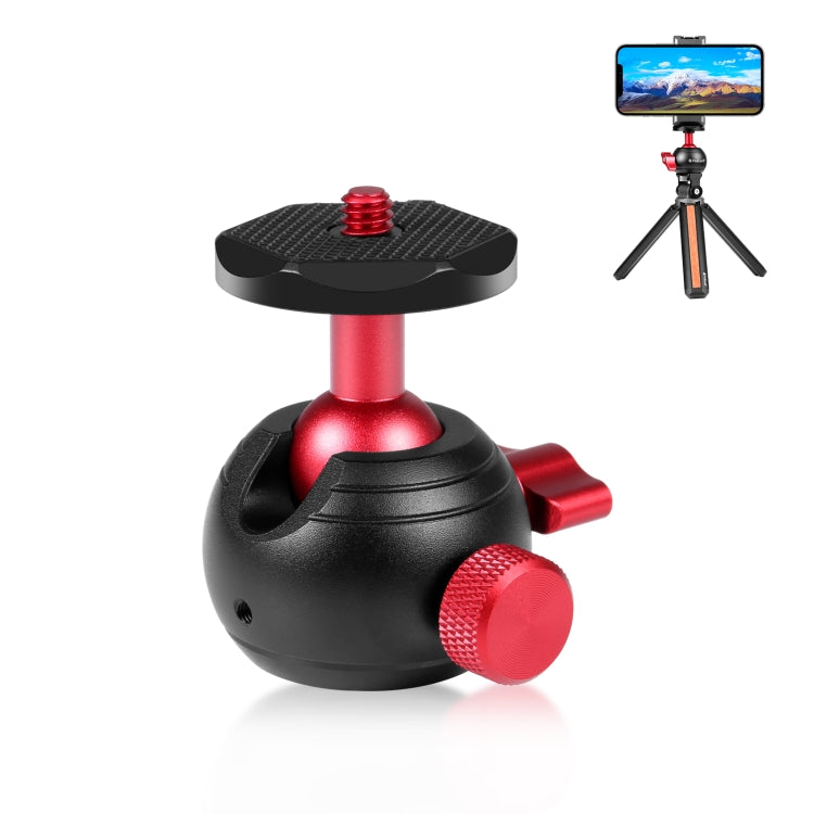 Adaptador de rótula de bola de trípode de metal panorámico de 360 grados PULUZ, 360 Panorama (Red)
