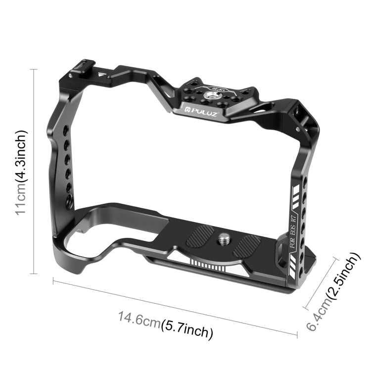 Para Canon EOS R7 PULUZ Plataforma estabilizadora de jaula de cámara de metal, For Canon EOS R7 Cage