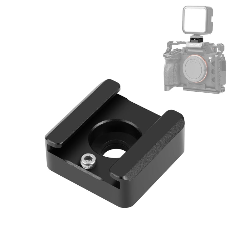 PULUZ Expande el soporte del soporte de la aleación de aluminio de la luz del flash del micrófono del adaptador del montaje de la zapata fría, PULUZ Expand Cold Shoe