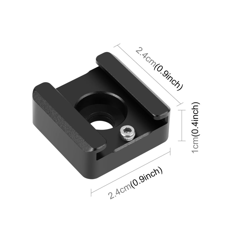 PULUZ Expande el soporte del soporte de la aleación de aluminio de la luz del flash del micrófono del adaptador del montaje de la zapata fría, PULUZ Expand Cold Shoe