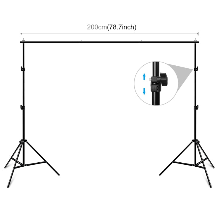 Soporte de fondo para estudio fotográfico PULUZ, 2x2m, soporte de barra transversal para telón de fondo, 2 x 2m
