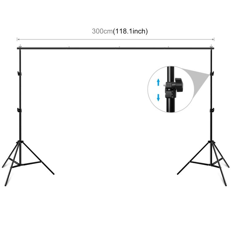 Soporte de fondo para estudio fotográfico PULUZ, 2x3m, soporte de barra transversal para telón de fondo, 2 x 3m