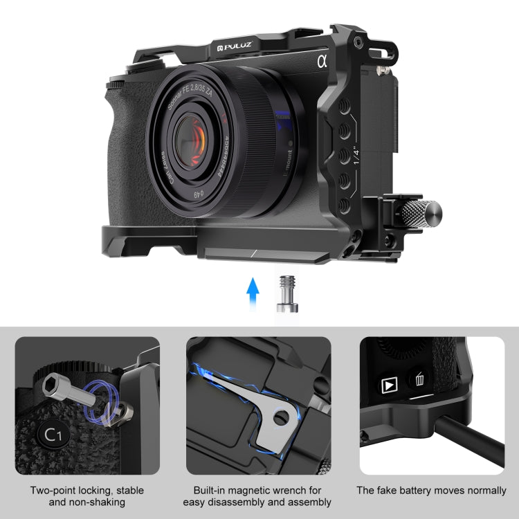 Para Sony A6700 PULUZ Plataforma estabilizadora de jaula de cámara de metal, For Sony A6700