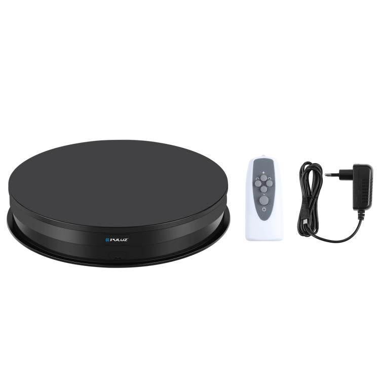 PULUZ Soporte de mesa giratoria de exhibición con velocidad de ajuste de 30 cm, carga de 10 a 15 kg, enchufe de la UE, 30cm Load 10-15kg Black EU Plug(RU), 30cm Load 10-15kg Black EU Plug, 30cm Load 10-15kg White EU Plug