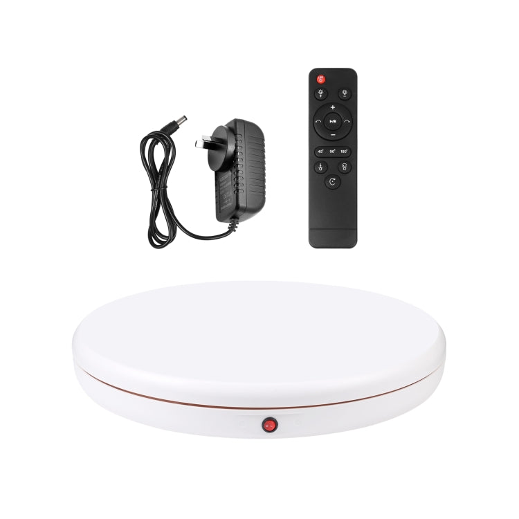 PULUZ Soporte de exhibición giratorio con control remoto de velocidad de ajuste de 45 cm, blanco, carga 100 kg, 45cm Load 100kg White AU Plug, 45cm Load 100kg White EU Plug, 45cm Load 100kg White UK Plug, 45cm Load 100kg White US Plug