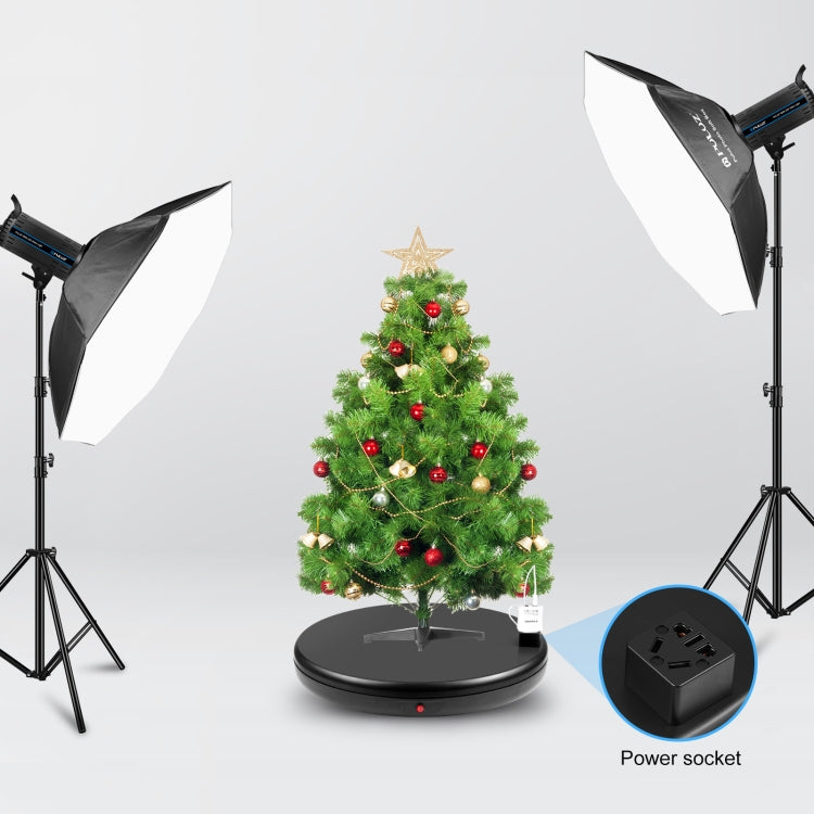 PULUZ Soporte de exhibición giratorio con control remoto de velocidad de ajuste de 45 cm con toma de corriente, negro, carga 100 kg, 45cm Load 100kg Black US Plug with Power Socket, 45cm Load 100kg Black UK Plug with Power Socket                       ...