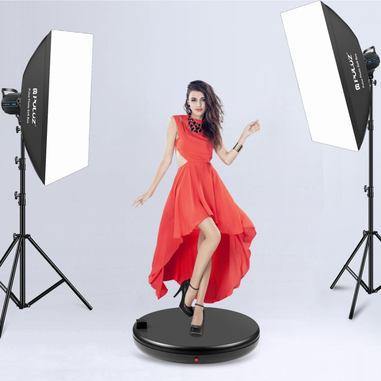 PULUZ Soporte de exhibición giratorio con control remoto de velocidad de ajuste de 45 cm con toma de corriente, negro, carga 100 kg, 45cm Load 100kg Black US Plug with Power Socket, 45cm Load 100kg Black UK Plug with Power Socket                       ...