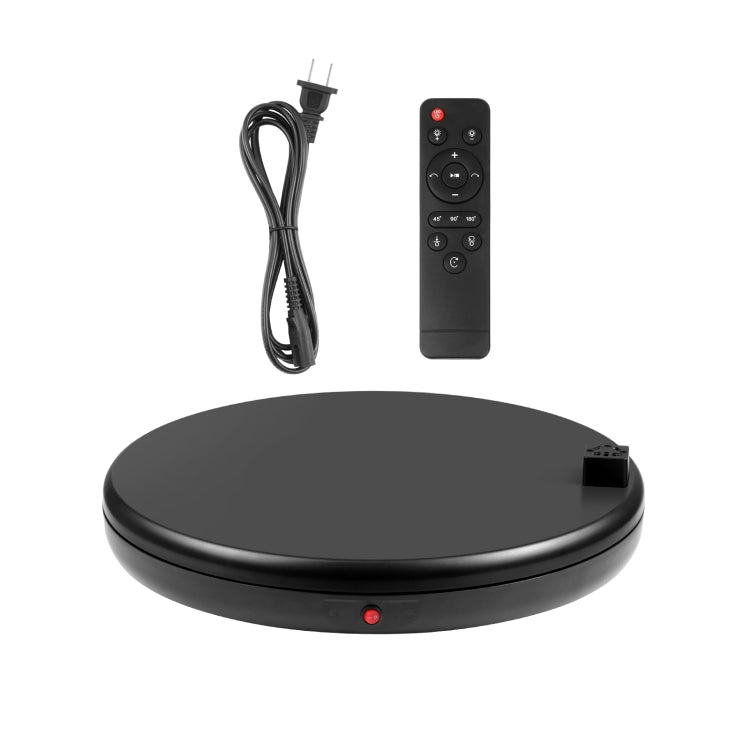 PULUZ Soporte de exhibición giratorio con control remoto de velocidad de ajuste de 45 cm con toma de corriente, negro, carga 100 kg, 45cm Load 100kg Black US Plug with Power Socket, 45cm Load 100kg Black UK Plug with Power Socket                       ...