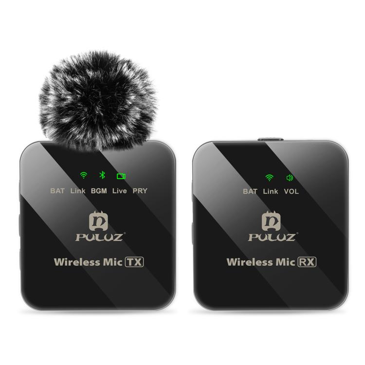 Micrófono Lavalier Inalámbrico PULUZ 1 TX + 1 RX, 1 TX + 1 RX