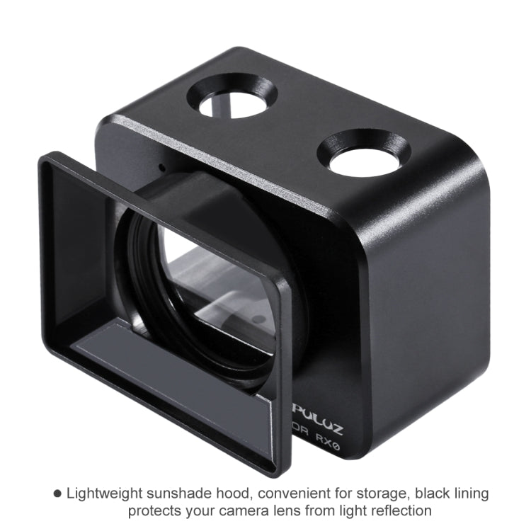 PULUZ para Sony RX0 Jaula protectora de aleación de aluminio + Lente de filtro UV de 37 mm + Parasol de lente con tornillos y destornilladores, Cage Black, Cage Gold, Cage Blue, Cage Red, Cage Silver, Cage Black(US)