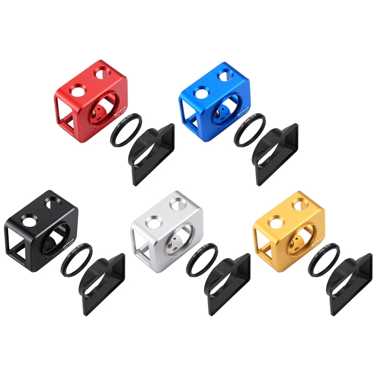 PULUZ para Sony RX0 Jaula protectora de aleación de aluminio + Lente de filtro UV de 37 mm + Parasol de lente con tornillos y destornilladores, Cage Black, Cage Gold, Cage Blue, Cage Red, Cage Silver, Cage Black(US)