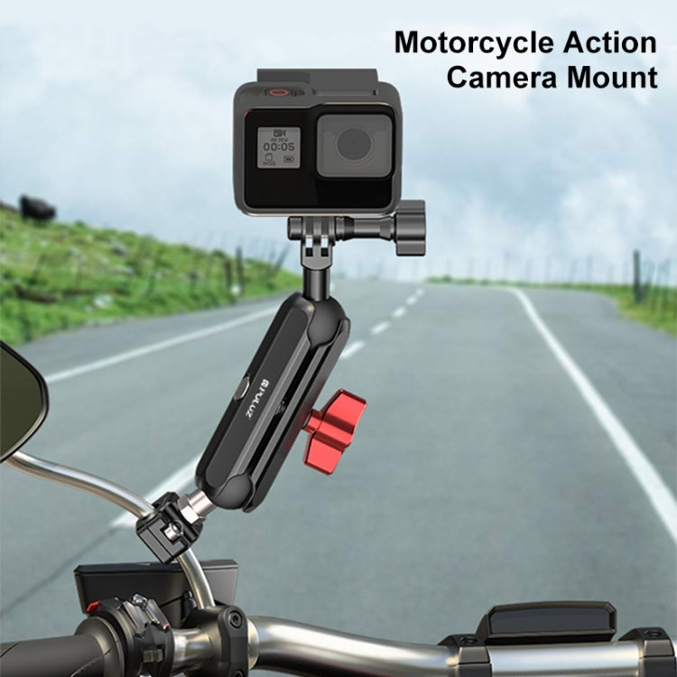 Soporte de varilla de brazo mágico con abrazadera pequeña para retrovisor de motocicleta PULUZ, Small Clamp